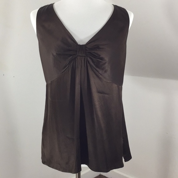 Ann Taylor Tops - Ann Taylor Brown Satin Blouse